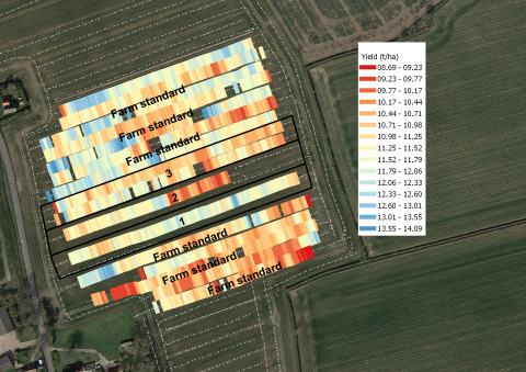 Cleaned yield map