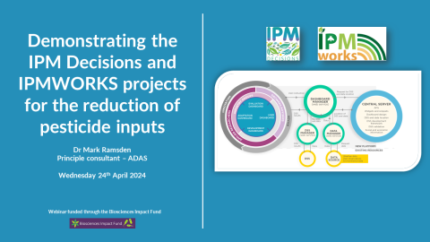 Webinar thumbnail showing the title and image from the IPM decisions platform